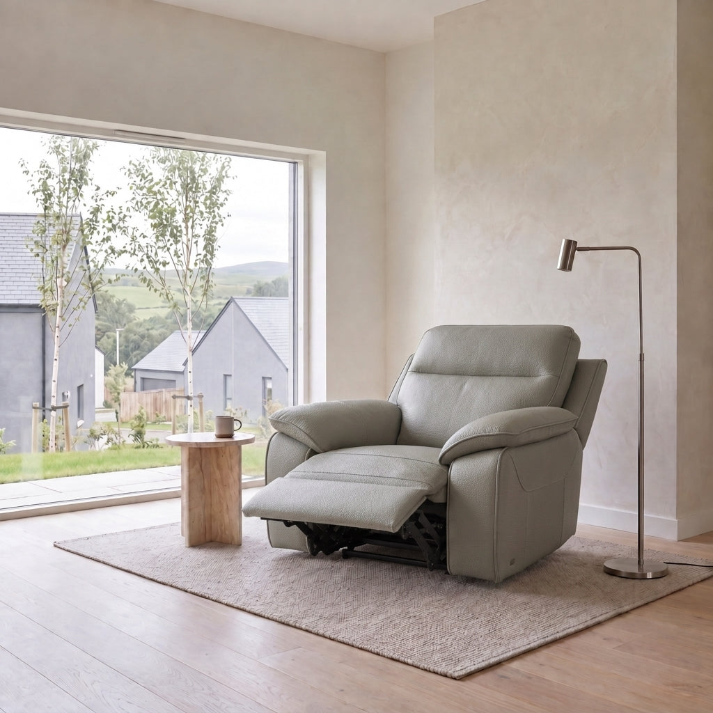 Nicoletti Vivaldi Recliner Armchair - Power Recliner Chair CB Torello - Power Recliner with USB-C — Torello PS Tortora 328, gallery image 2