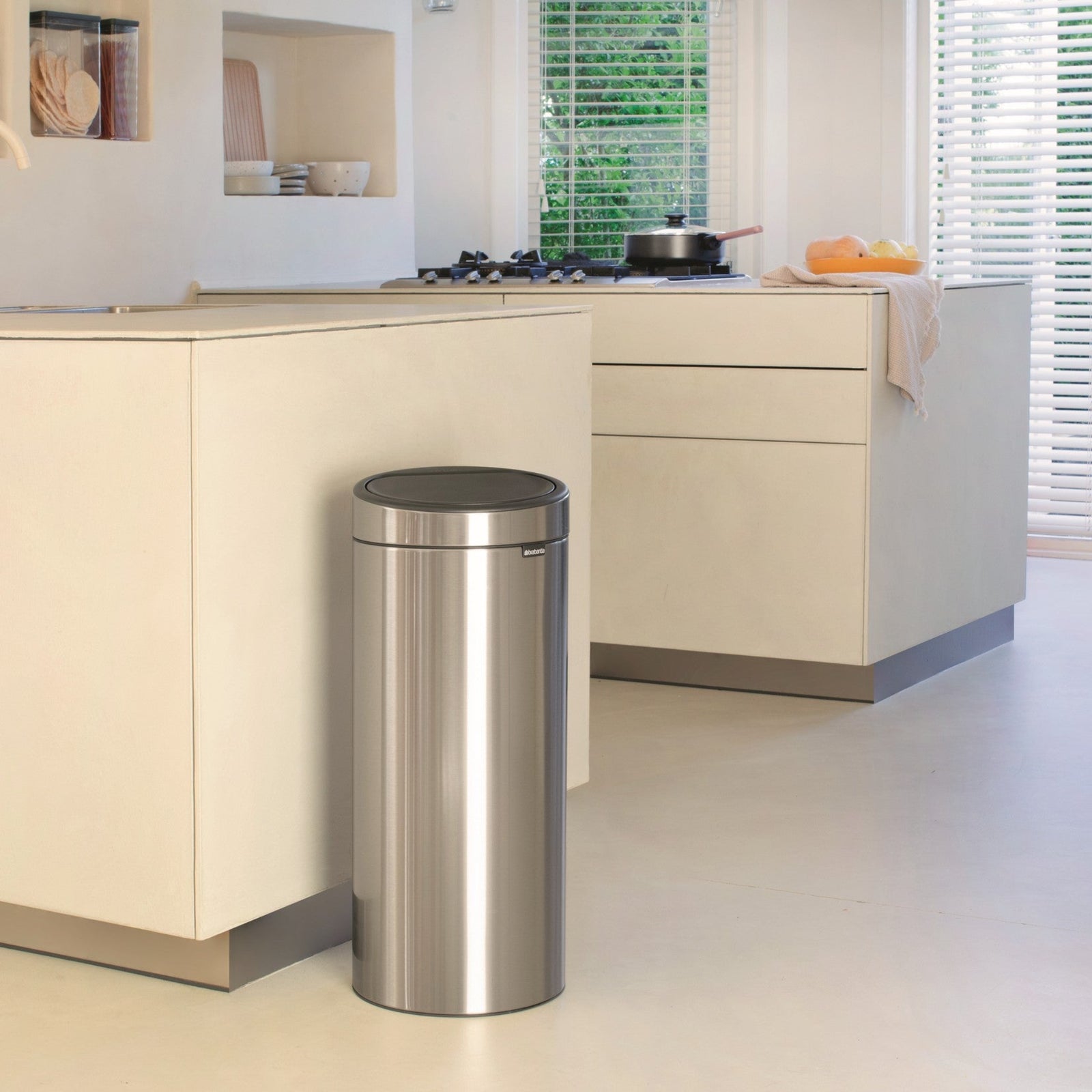 New Touch Bin FPP Matt Steel 30L Sterling Home 2