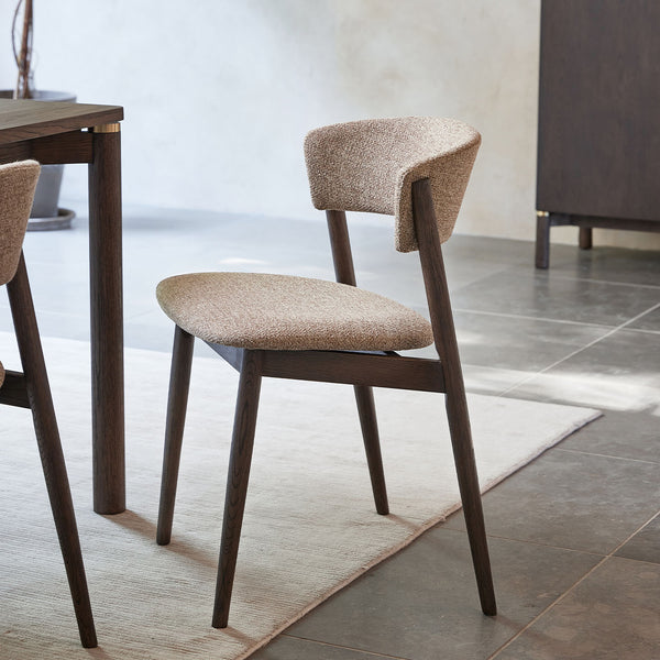 Antigua Dining Chair - Dining Chair Espresso Oil / Latte Fabric Sterling Home 2