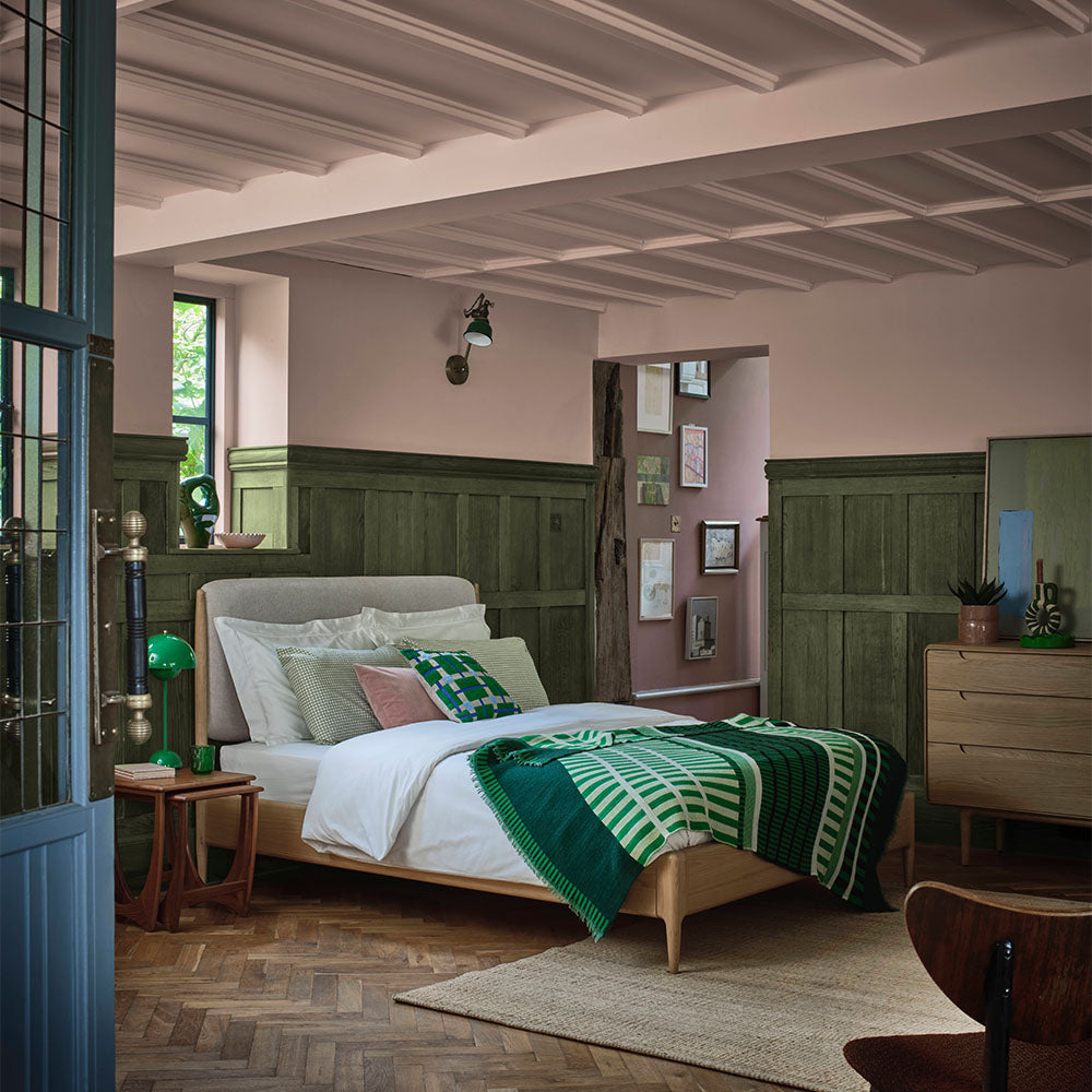 G Plan Winchester Upholstered Bed - 180cm Upholstered Bedstead Light Oak - Super King Sterling Home 2