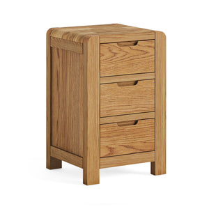 Solvi Bedside Chest - Bedside Chest Solid Oak / Oak Veneer Bedside Tables Sterling Home 1