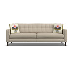 Orla Kiely Ebben Extra Large Sofa - Extra Large Sofa Premium Plain Sterling Home 8 Clara Clay / Deco Flower Weathered Oak Feet