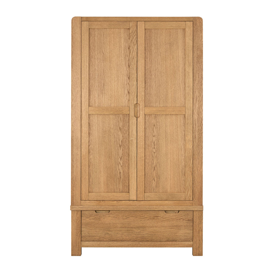 Solvi Gents Wardrobe - Gents Wardrobe Solid Oak / Oak Veneer Sterling Home 1
