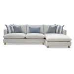 Vogue Williams Howth Large Chaise Sofa - Large Chaise Sofa Right Linen Look - Right Hand Facing Chaise Sofas Sterling Home 1