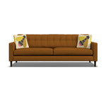 Orla Kiely Ebben Extra Large Sofa - Extra Large Sofa Premium Plain Sterling Home 2 Clarin Caramel / Busy Bee Weathered Oak Feet