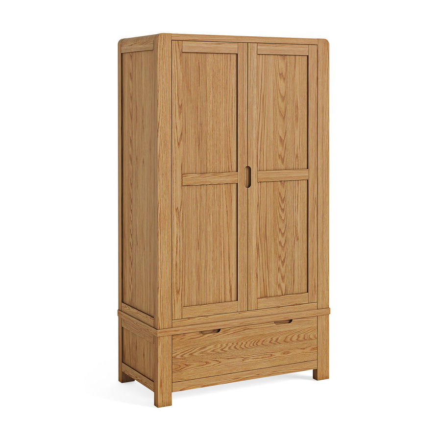 Solvi Gents Wardrobe - Gents Wardrobe Solid Oak / Oak Veneer Sterling Home 2