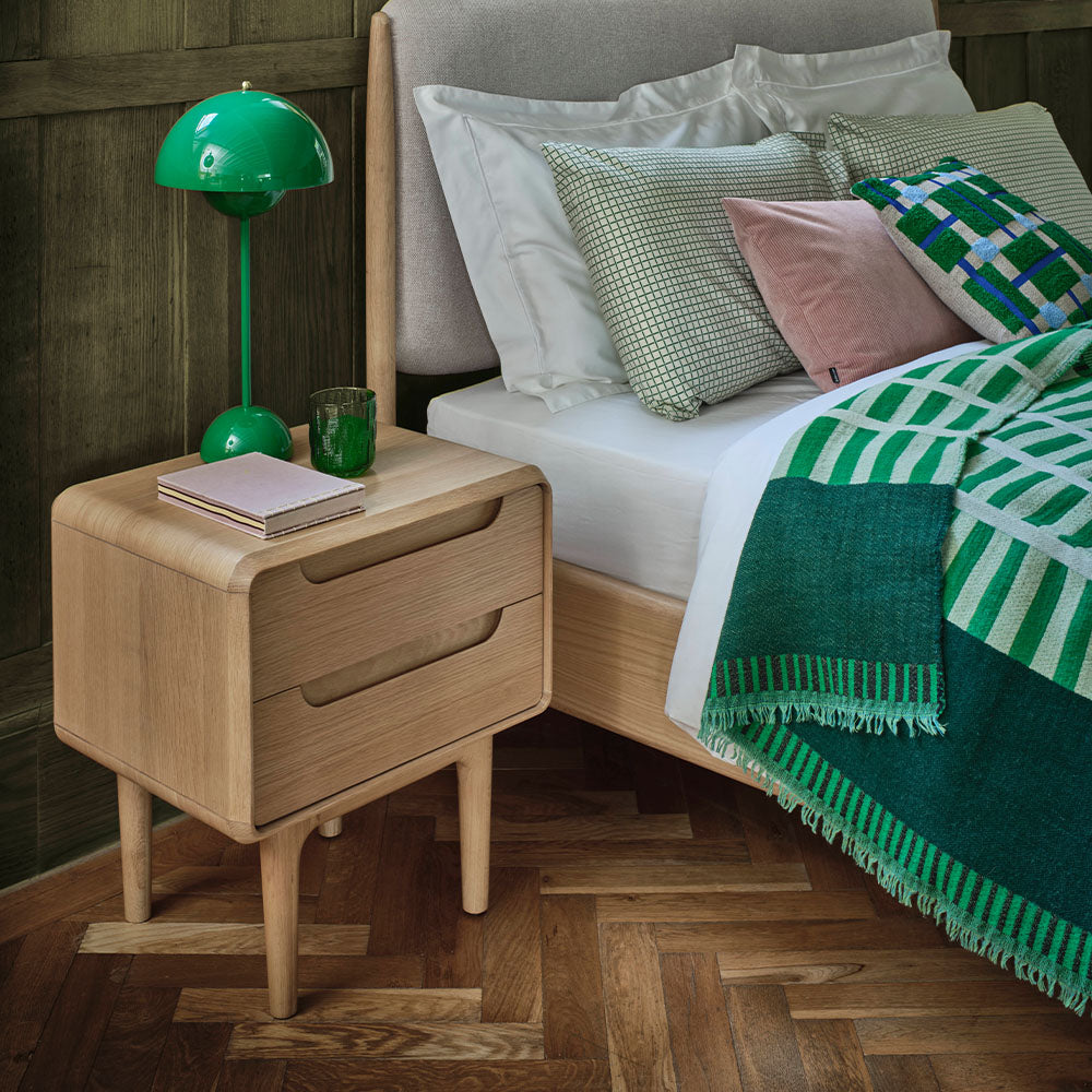 G Plan Winchester 2 Drawer Bedside - 2 Drawer Bedside Light Oak Sterling Home 2