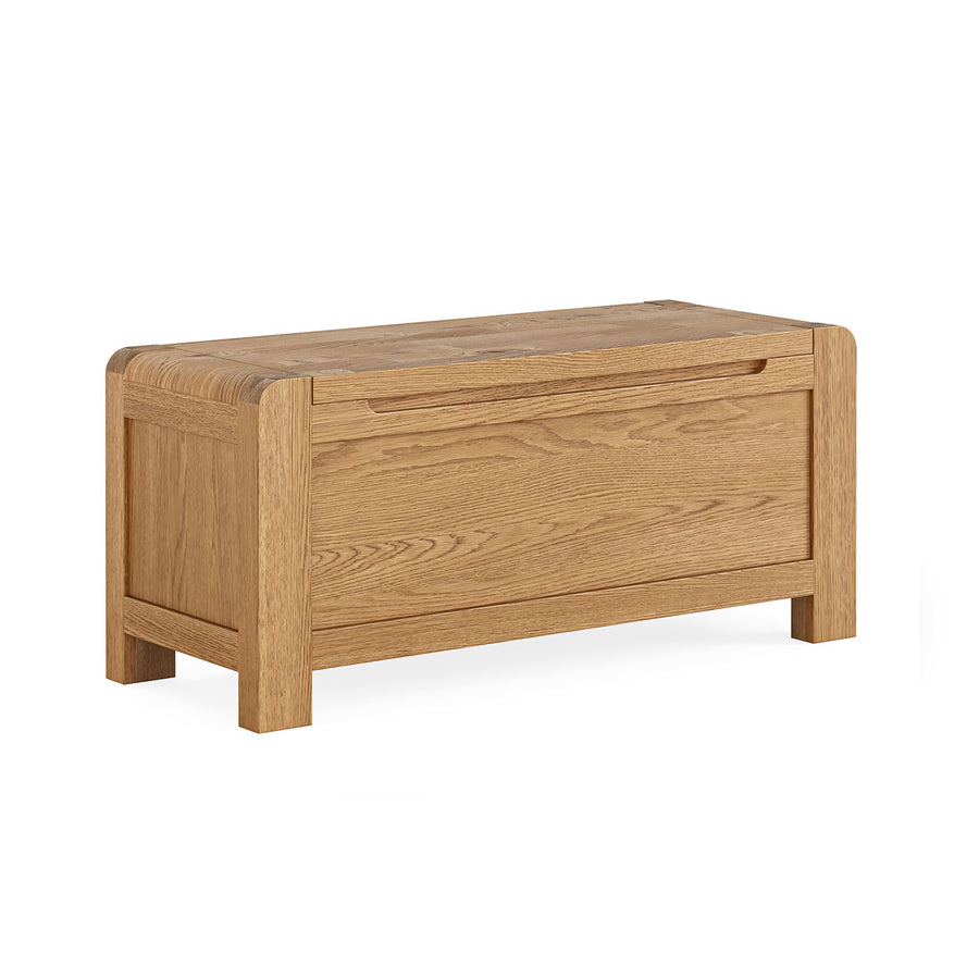 Solvi Blanket Box - Blanket Box Solid Oak / Oak Veneer Sterling Home 2