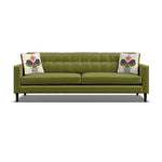 Orla Kiely Ebben Extra Large Sofa - Extra Large Sofa Premium Plain Sterling Home 1 Clara Seagrass / Deco Fllower Weathered Oak Feet