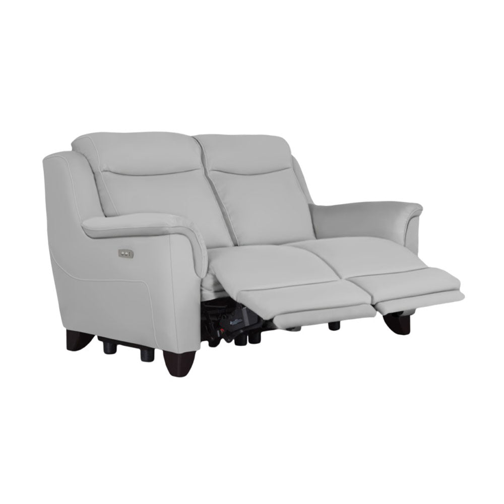 Parker Knoll Hudson 2 Seater Recliner Sofa - 2 Seater Power Double Recliner Plus with Headrest and Lumbar M Grade Leather - Power with Power Headrest, Lumbar & USB Sterling Home 2