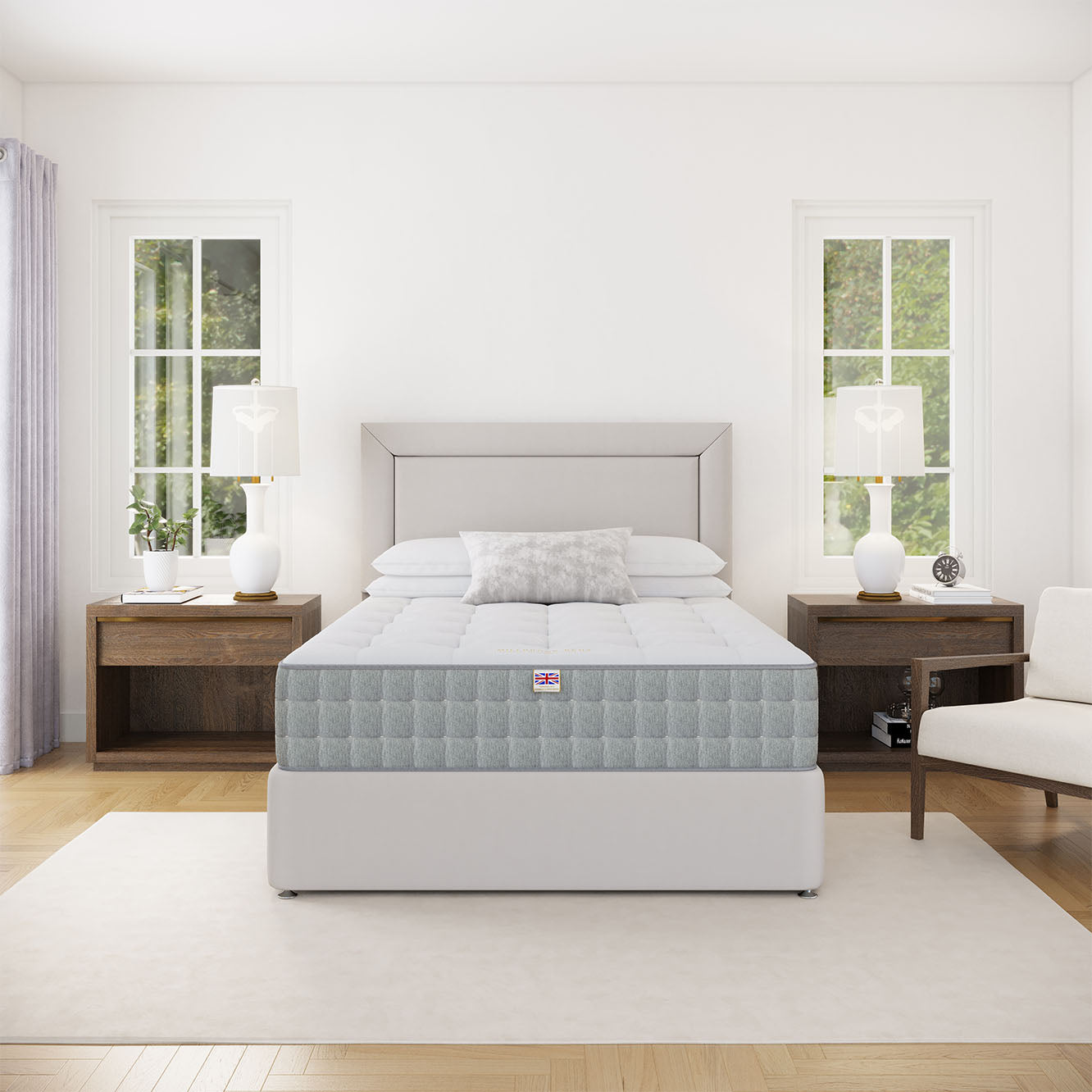 Millbrook Elaris 2000 Divan Bed Set - P/T Divan Set 120 x 190cm - Small Double