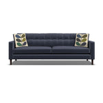 Orla Kiely Ebben Extra Large Sofa - Extra Large Sofa Premium Plain Sterling Home 4 Clara Navy / Multi Stem Rockpool Weathered Oak Feet
