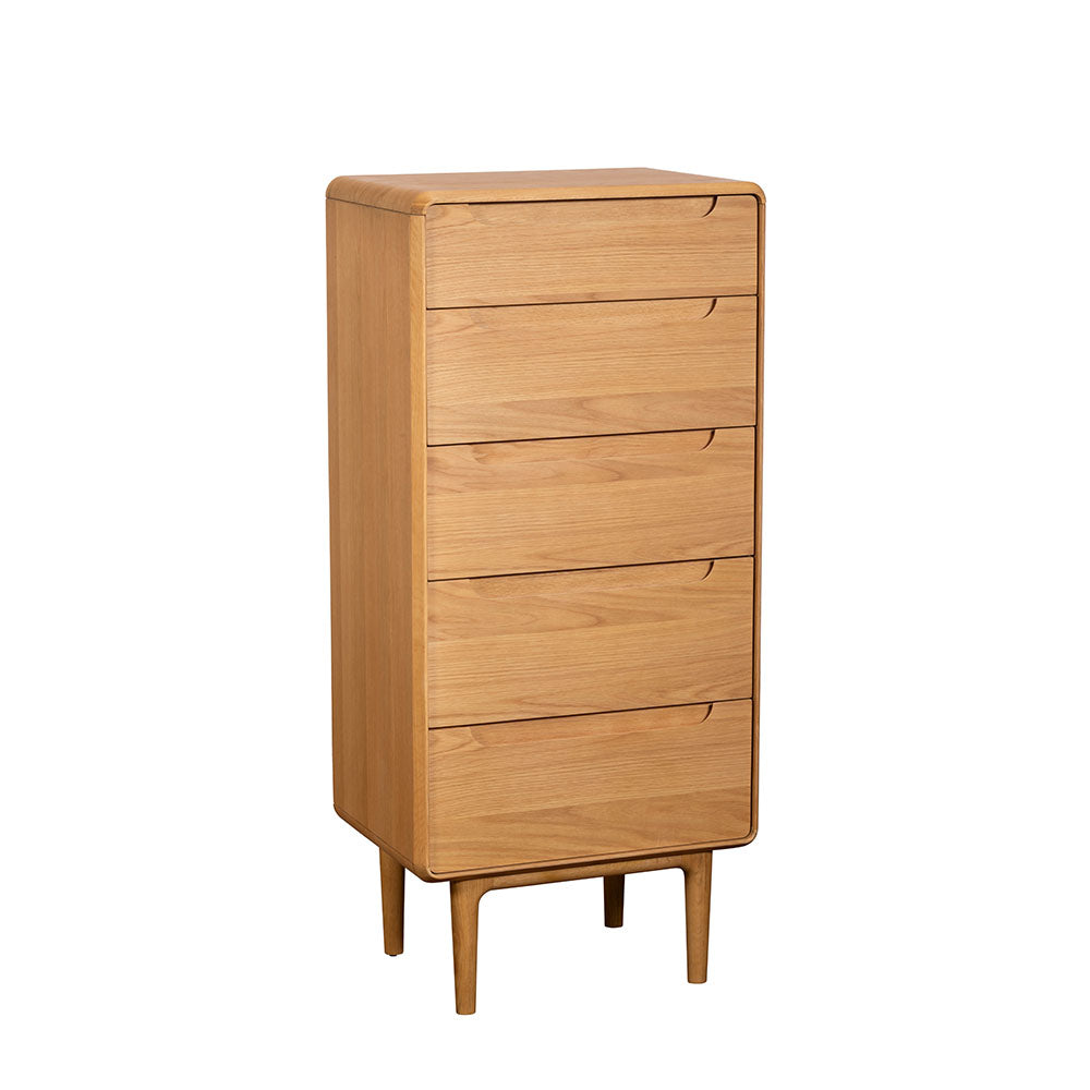 G Plan Winchester 5 Drawer Tall Chest - 5 Drawer Tall Chest With Mirror Light Oak Sterling Home 3