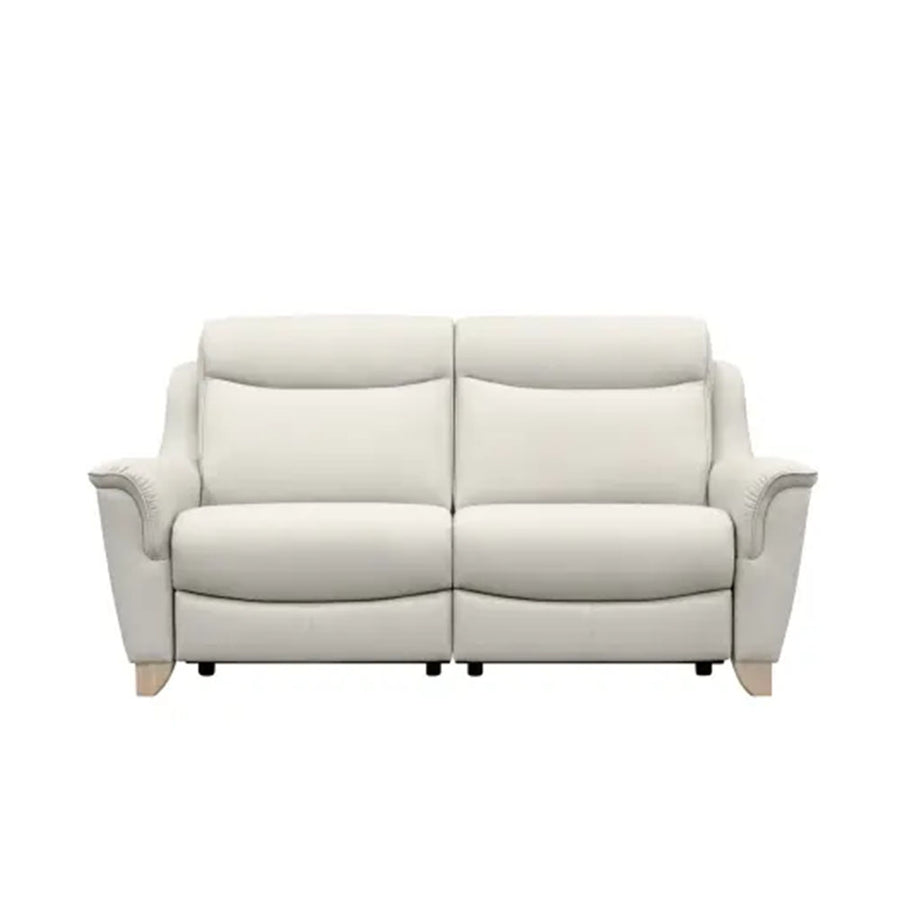 Parker Knoll Manhattan 2 Seater Recliner Sofa - 2 Seater Double Power Recliner M Grade Leather Sterling Home 1