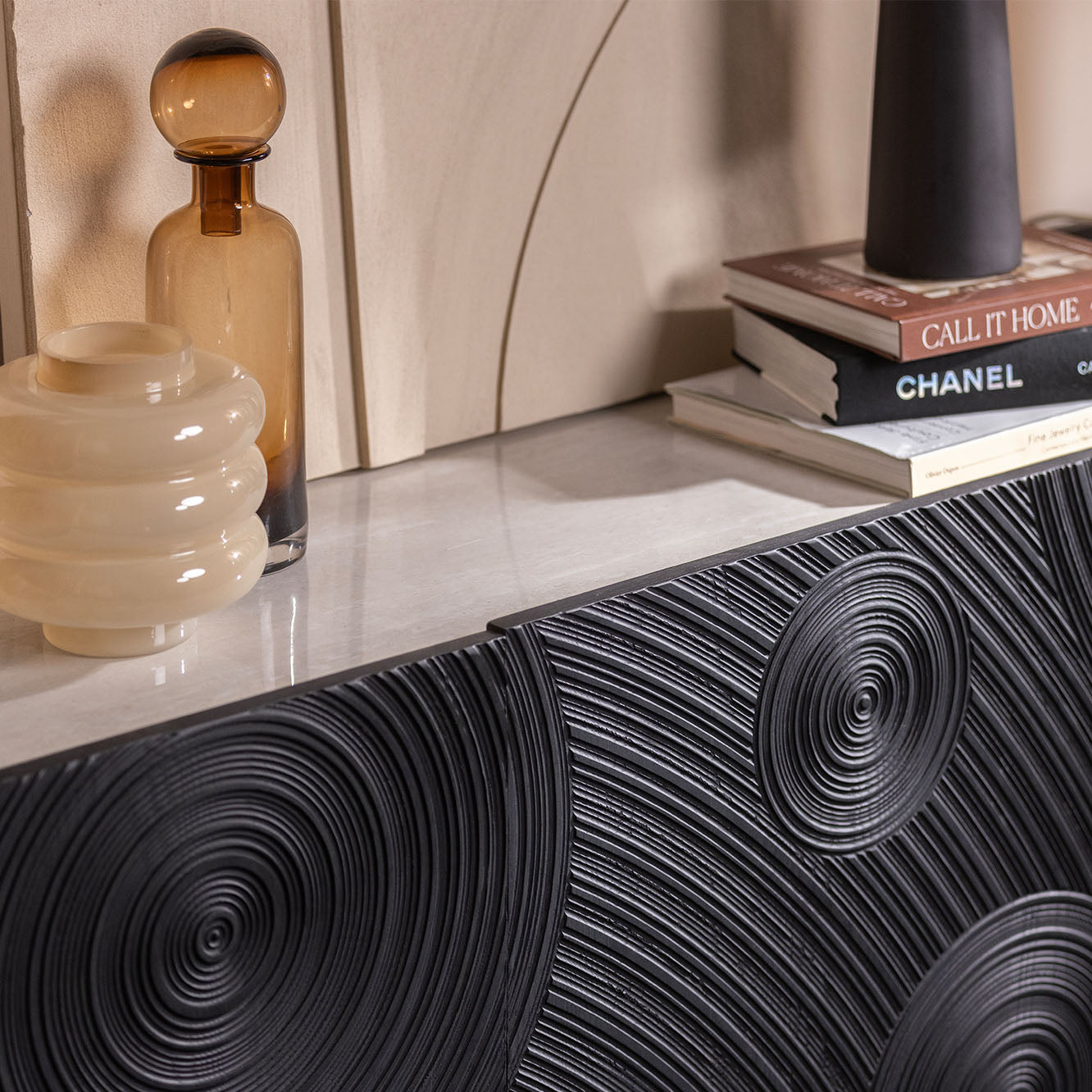 Wynter Wide Sideboard - Wide Sideboard Glass Ceramic Top Sterling Home 6