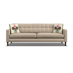 Orla Kiely Ebben Extra Large Sofa - Extra Large Sofa Premium Plain Sterling Home 5 Clara Natural / Deco Flower Weathered Oak Feet