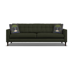 Orla Kiely Ebben Extra Large Sofa - Extra Large Sofa Premium Plain Sterling Home 6 Clara Moss / Lola Weathered Oak Feet