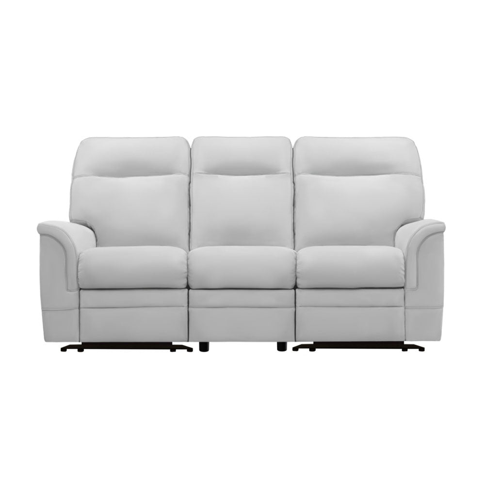 Parker Knoll Hudson 3 Seater Recliner Sofa - 3 Seater Power Double Recliner Plus with Headrest and Lumbar M Grade Leather - Power with Power Headrest, Lumbar & USB Sterling Home 1
