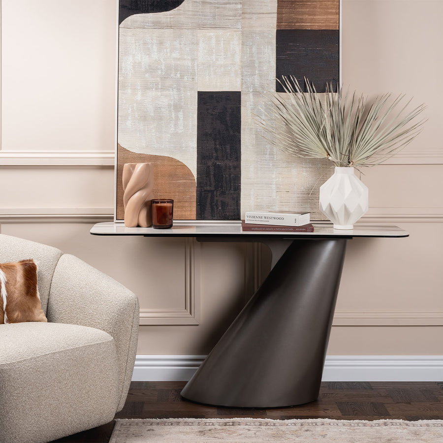 Wynter Console Table - Console Table Glass Ceramic Top Sterling Home 2