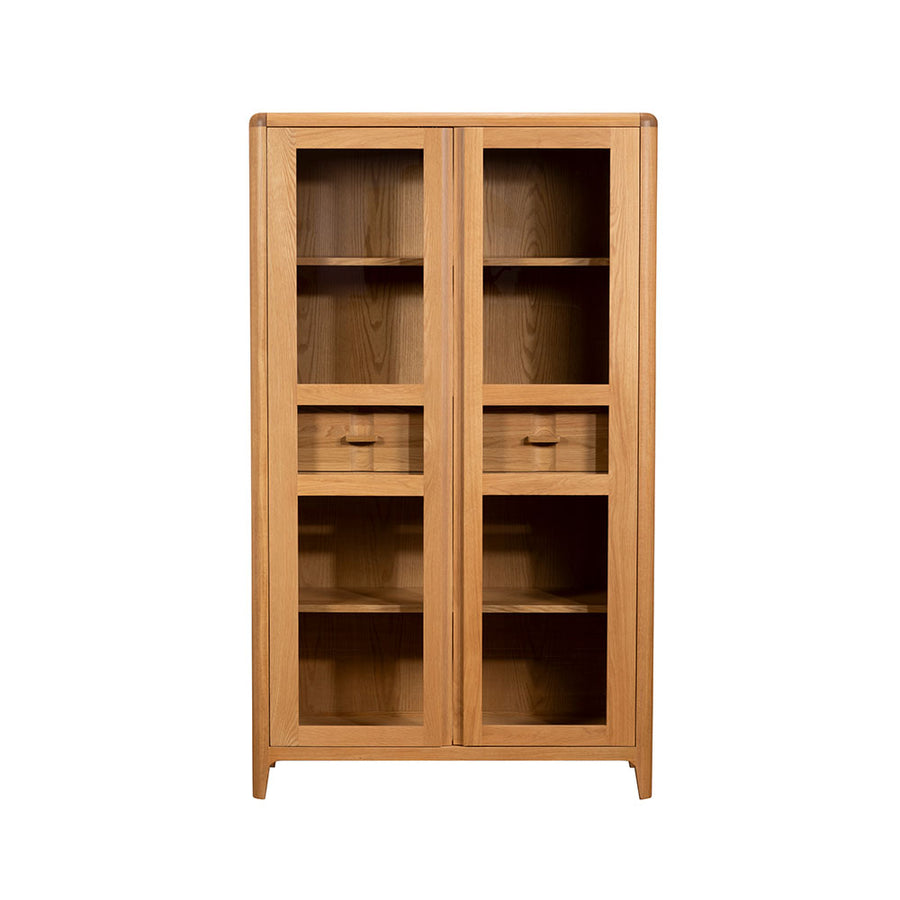 G Plan Maddison Display Cabinet - Display Cabinet Warm Oak Sterling Home 1