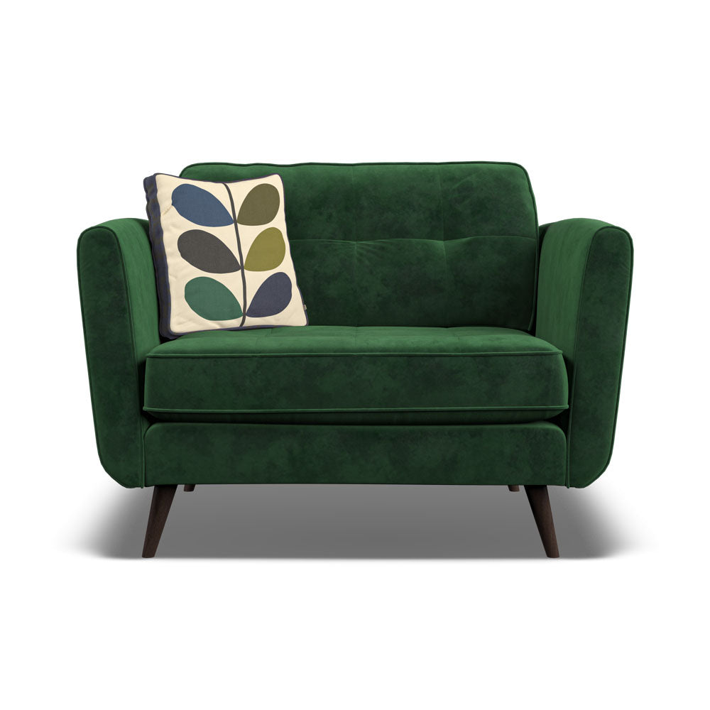 Orla Kiely Ivy Loveseat - Snuggler Premium Plain