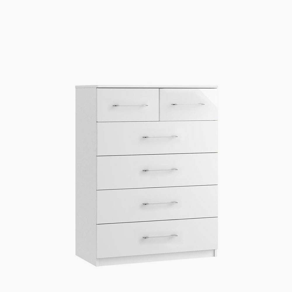 Roma 6 Drawer Cabinet - 4 + 2 Drawer Chest - Wooden Sterling Home 1