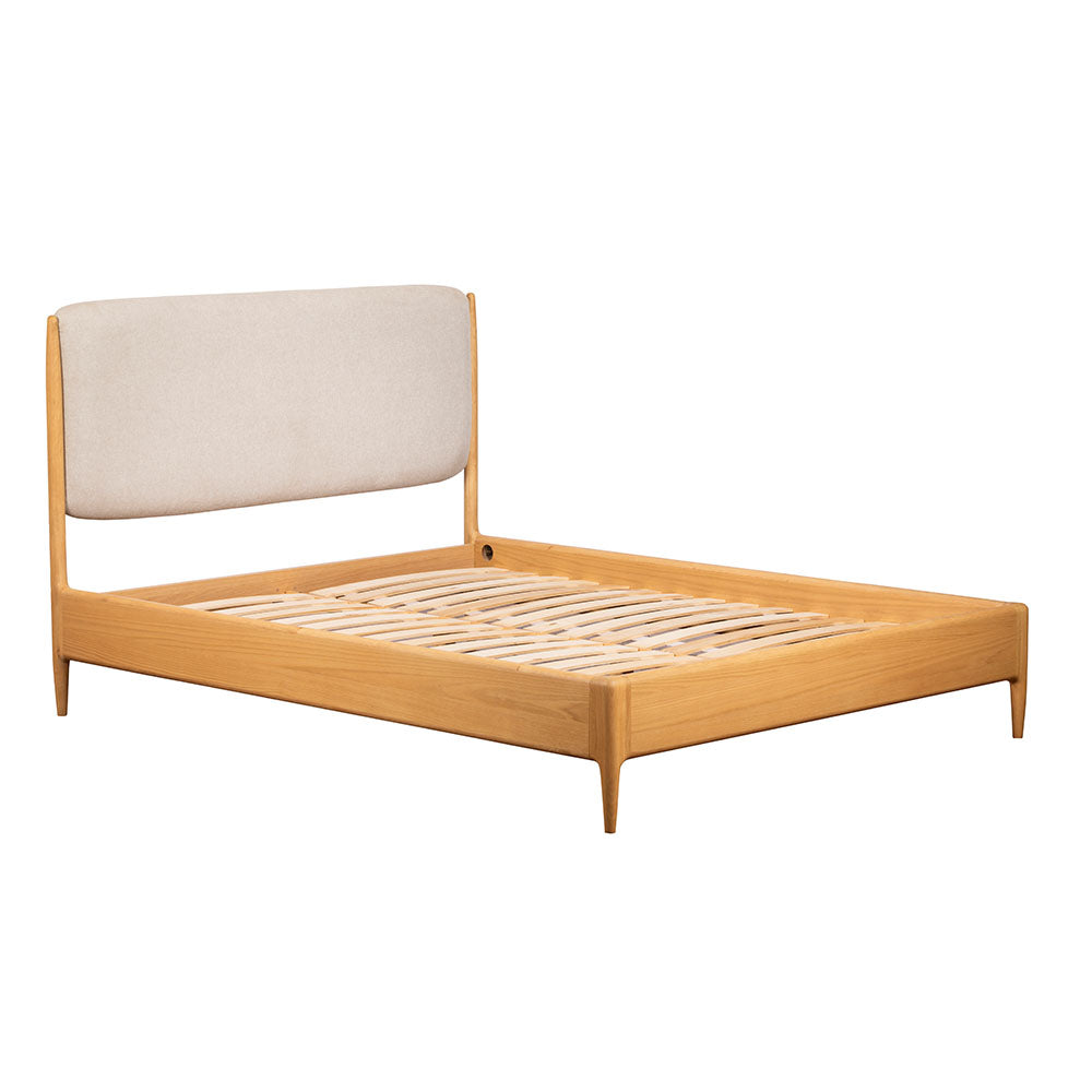 G Plan Winchester Upholstered Bed - 180cm Upholstered Bedstead Light Oak - Super King Sterling Home 1