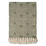 Triangle Stitch Throw Green