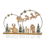 Battery Operated Metal Ring Christmas Scene