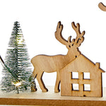 Battery Operated Metal Ring Christmas Scene - B-O Lit Metal Ring Scene 40CM Sterling Home 2