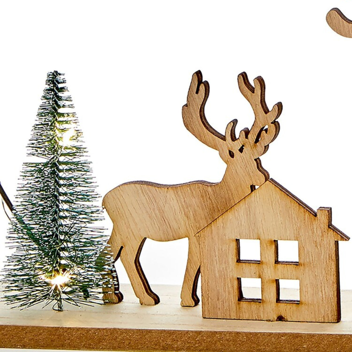 Battery Operated Metal Ring Christmas Scene - B-O Lit Metal Ring Scene 40CM Sterling Home 2