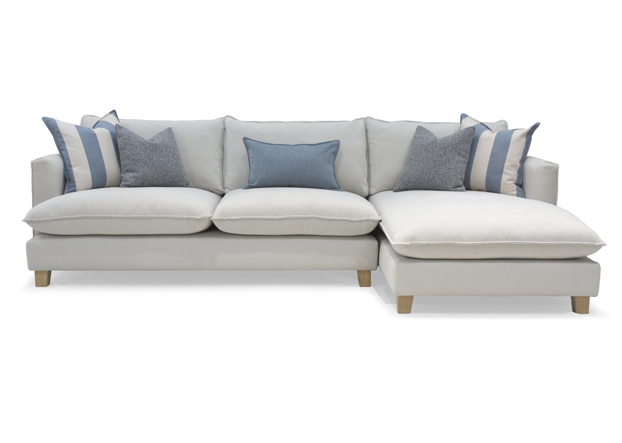 Vogue Williams Howth Large Chaise Sofa - Large Chaise Sofa Linen Look