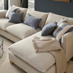 Vogue Williams Howth Large Chaise Sofa - Large Chaise Sofa Linen Look