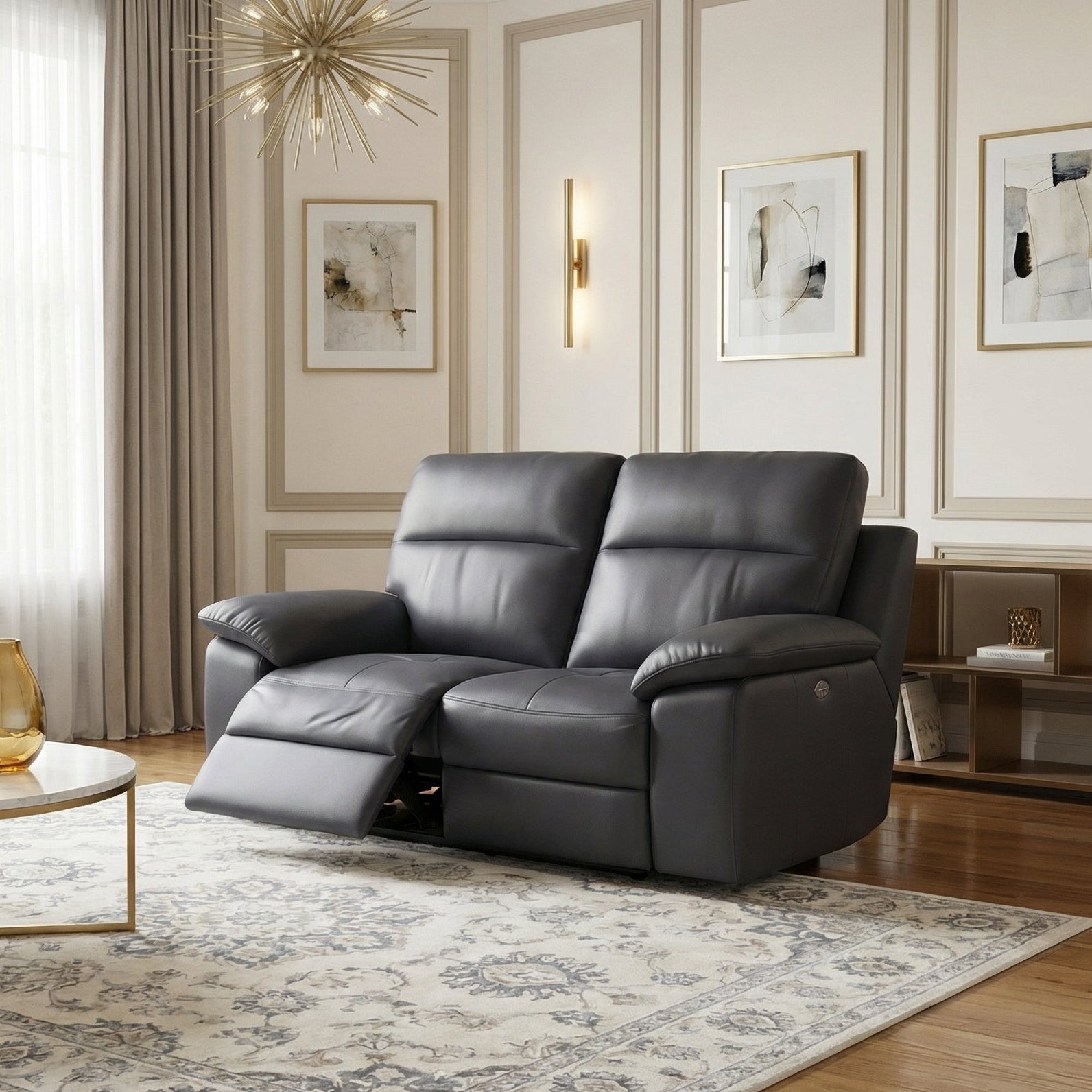 Nicoletti Vivaldi II 2 Seater Recliner Sofa - 2 Seater Double Power Recliner CB Torello - Power Recliner 2 Seater Sofas Sterling Home 2