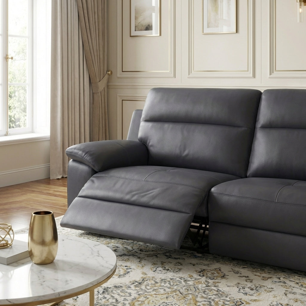 Nicoletti Vivaldi II 3 Seater Recliner Sofa - 3 Seater Double Power Recliner CB Torello - Power Recliner 3 Seater Sofas Sterling Home 3