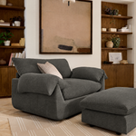 Vogue Williams Bayswater Loveseat  - Cuddler Matt Chenille — Matt Chenille Midnight, gallery image 1