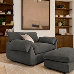 Vogue Williams Bayswater Loveseat  - Cuddler Matt Chenille — Matt Chenille Mushroom, gallery image 1