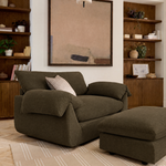 Vogue Williams Bayswater Loveseat  - Cuddler Matt Chenille — Matt Chenille Olive, gallery image 1