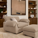 Vogue Williams Bayswater Loveseat  - Cuddler Matt Chenille — Matt Chenille Stone, gallery image 1