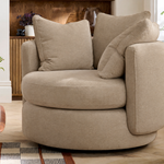 Vogue Williams Piccadilly Large Swivel Chair - Large Swivel Chair Matt Chenille — Matt Chenille Stone, gallery image 1