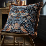 Strawberry Thief Blue 50X50Cm Cushion - Strawberry Thief Blue 50X50Cm Cushion Sterling Home 1