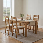 Willowmere Medium Extending Dining Table & 4 Slat Back Dining Chairs Set Sterling Home 2