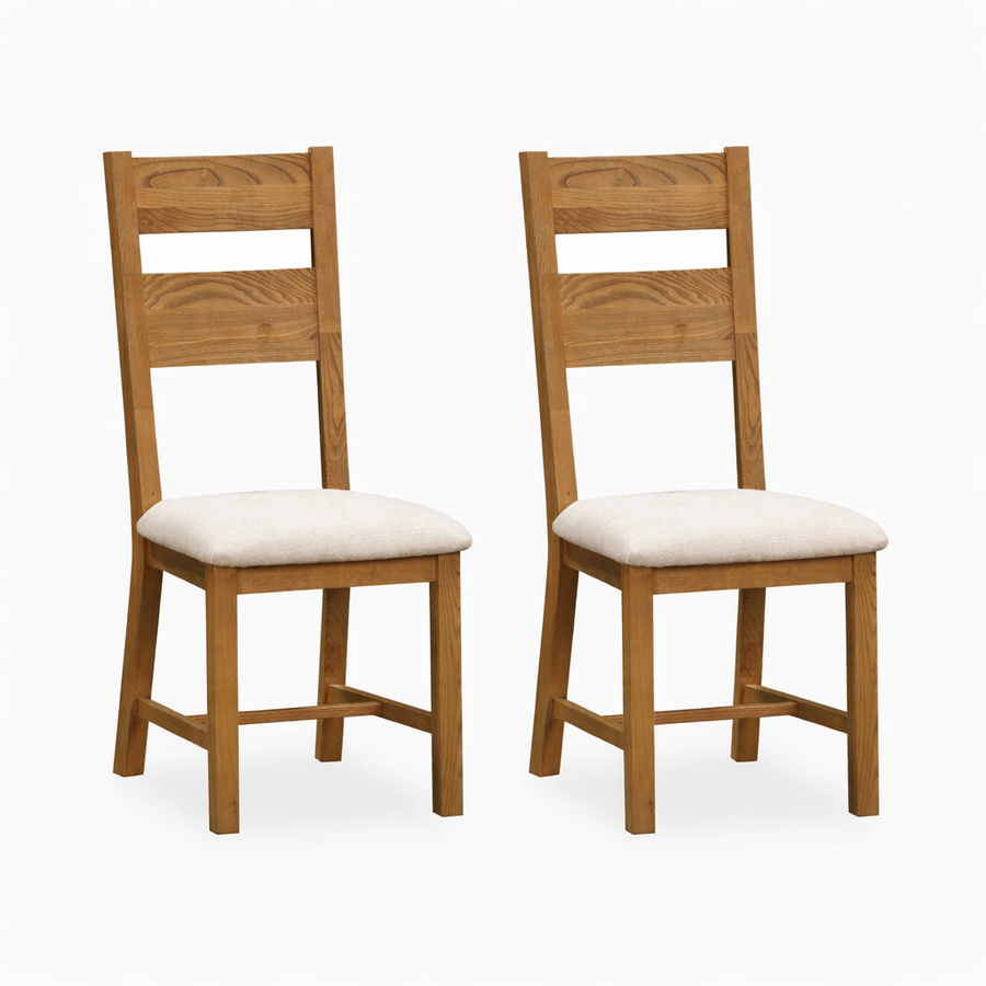 Willowmere Pair of Slat Back Dining Chairs - Slat Back Dining Chair - Pair Oak Dining Chair Sterling Home 1