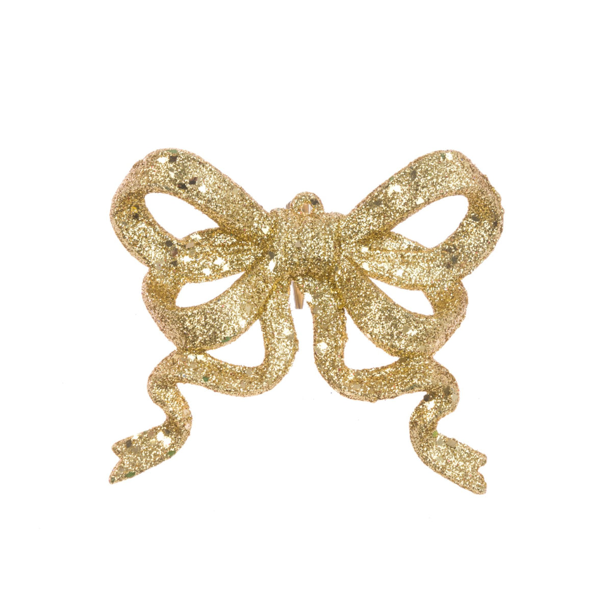Gold Glitter Bow Clip 11CM - Gold Glitter Bow Clip 11CM Sterling Home 1
