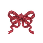 Red Glitter Bow Clip 11CM - Red Glitter Bow Clip 11CM Sterling Home 1