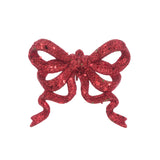Red Glitter Bow Clip 11CM