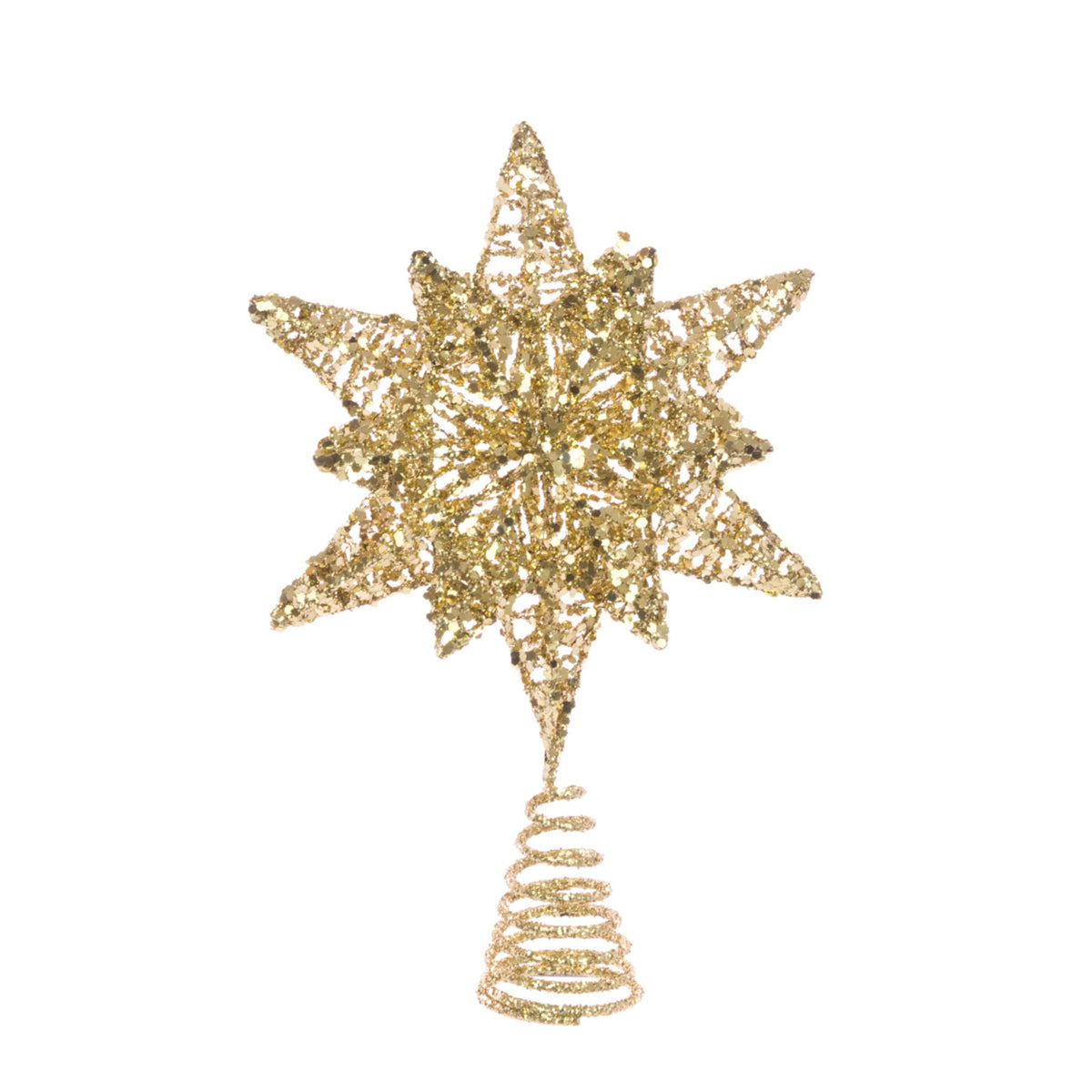 Gold Glitter Star Tree Topper - Gold Glitter Star Tree Topper 18CM Sterling Home 1