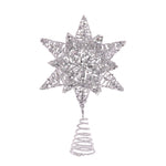 Silver Glitter Star Tree Topper - Glitter Star Tree Topper 18CM Sterling Home 1
