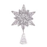 Silver Glitter Star Tree Topper