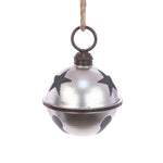 Small Metal Gold Silver With Star - L Metal Bell W/Star 25CM Sterling Home 1